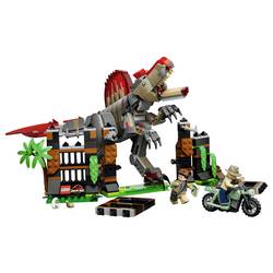 77982 LEGO® JURASSIC WORLD™ Útěk spinokrutu; DINO - hračka s pohyblivým dinosaura a 2 minifigurami; dárková ideální pro děti a fanoušky od 9 let