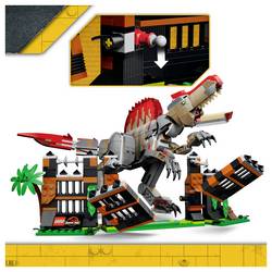 77982 LEGO® JURASSIC WORLD™ Útěk spinokrutu; DINO - hračka s pohyblivým dinosaura a 2 minifigurami; dárková ideální pro děti a fanoušky od 9 let