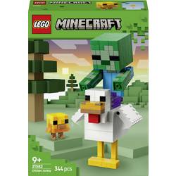 21582 LEGO® MINECRAFT Hračky slepičí; pokojové deko videohry s zombie, kuřemi a kuřaty; zařízení na sběr a vystavování; dárek pro hráče od 9 let