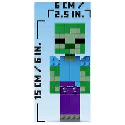 21582 LEGO® MINECRAFT Hračky slepičí; pokojové deko videohry s zombie, kuřemi a kuřaty; zařízení na sběr a vystavování; dárek pro hráče od 9 let