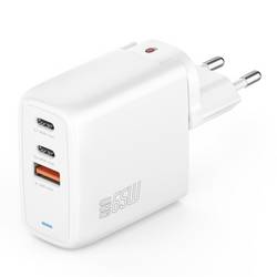 4Smarts USB nabíječka, GaN, USB Power Delivery (USB-PD) , 2x USB-C®, USB, 65 W, Dodávka energie, bílá