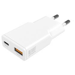 4Smarts USB nabíječka, GaN, USB Power Delivery (USB-PD) , USB A, USB-C®, 30 W, Dodávka energie, bílá