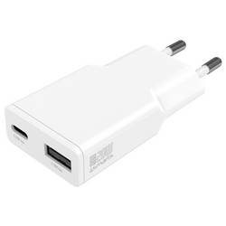 4Smarts USB nabíječka, GaN, USB Power Delivery (USB-PD) , USB A, USB-C®, 20 W, Dodávka energie, bílá