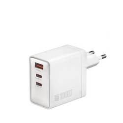 4Smarts USB nabíječka, GaN, USB Power Delivery (USB-PD) , 2x USB-C®, USB, 100 W, Dodávka energie, bílá