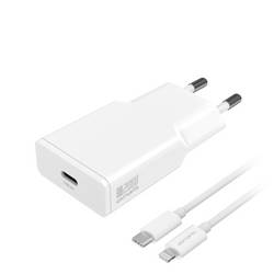 4Smarts USB nabíječka, GaN, USB Power Delivery (USB-PD) , USB-C®, Lightning, 20 W, Quick Charge 3.0, Dodávka energie, bílá