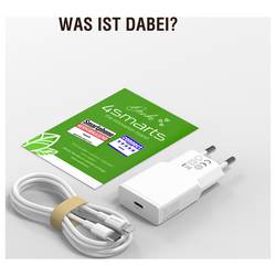 4Smarts USB nabíječka, GaN, USB Power Delivery (USB-PD) , USB-C®, Lightning, 20 W, Quick Charge 3.0, Dodávka energie, bílá