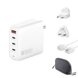 4Smarts USB nabíječka, GaN, USB Power Delivery (USB-PD) , 3x USB-C®, USB A, 100 W, Quick Charge, Dodávka energie, bílá