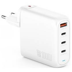 4Smarts USB nabíječka, GaN, USB Power Delivery (USB-PD) , 3x USB-C®, USB A, 100 W, Quick Charge, Dodávka energie, bílá