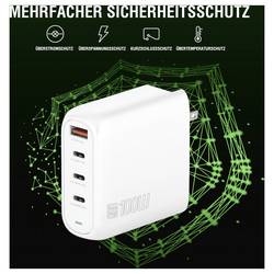 4Smarts USB nabíječka, GaN, USB Power Delivery (USB-PD) , 3x USB-C®, USB A, 100 W, Quick Charge, Dodávka energie, bílá