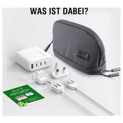 4Smarts USB nabíječka, GaN, USB Power Delivery (USB-PD) , 3x USB-C®, USB A, 100 W, Quick Charge, Dodávka energie, bílá