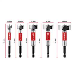 Einhell 461013 sada Foersterových vrtáků 15 mm, 20 mm, 25 mm, 30 mm, 35 mm Celková délka 93 mm 1 sada