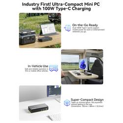 GMKtec mini PC (HTPC) K13 Intel® Core™ Ultra 7 256V Intel® Core™ Ultra 7 256V 4.8 GHz 16 GB RAM 512 GB SSD Intel Arc™ Win 11 Pro K13 Intel® Core™ Ultra 7 256V