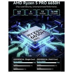 GMKtec mini PC (HTPC) Nucbox M8 AMD Ryzen 5 Pro 6650H 4.5 GHz 16 GB RAM 1 TB SSD AMD Radeon™ 660M Win 11 Pro M8-1