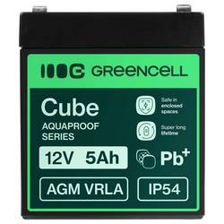 Green Cell GC-AGM12V5AH-J olověný akumulátor olověný se skelným rounem 5 Ah 12 V 1 ks