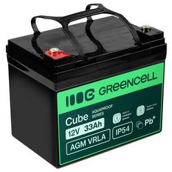 Green Cell GC-AGM12V33AH-J olověný akumulátor olověný se skelným rounem 33 Ah 12 V 1 ks