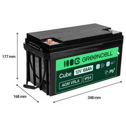 Green Cell GC-AGM12V65AH-J olověný akumulátor olověný se skelným rounem 1 ks