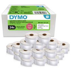 DYMO etikety v roli 54 x 25 mm papír bílá 24 role trvalé 2223589 přepravní štítky