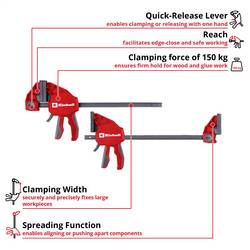Einhell 930120 jednoruční svorka Vnější délka: 59 mm