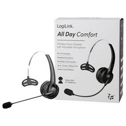 LogiLink BT0075 sluchátka otevřená (On Ear) Bluetooth® černá