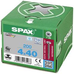 SPAX 0207000400403 R 88093 Ruko m.Spitze/T-STAR VG šroub do dřeva 4 mm 40 mm T-STAR plus nerezová ocel A2 200 ks