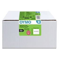 DYMO etikety v roli 70 x 54 mm papír thermodirekt bílá 12 role přemístitelné 2234185 univerzální etikety, Štítky CD, kotoučové etikety