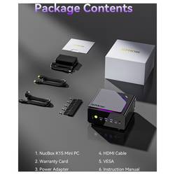 GMKtec mini PC (HTPC) K15-1 Intel® Core™ Ultra 5 125U Intel® Core™ Ultra 5 125U 4.3 GHz 32 GB RAM 512 GB SSD Intel Grafika Win 11 Pro K15-1