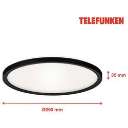 Telefunken 321605TF 321605TF stropní osvětlení do koupelny Energetická třída (EEK2021): E (A - G) 18 W neutrální bílá černá