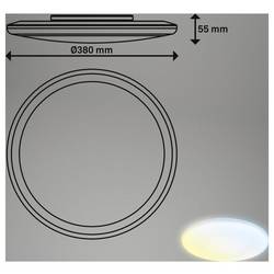 Briloner 3834016 stropní osvětlení do koupelny Energetická třída (EEK2021): F (A - G) LED LED 36 W teplá bílá, studená bílá bílá