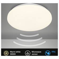 Briloner 3828016 Walk stropní svítidlo s PIR senzorem LED LED Energetická třída (EEK2021): F (A - G) 24 W bílá