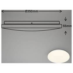 Briloner 3828016 Walk stropní svítidlo s PIR senzorem LED LED Energetická třída (EEK2021): F (A - G) 24 W bílá