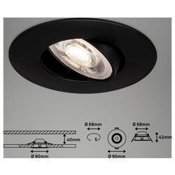 Briloner 7602035 7602035 vestavné svítidlo, třída F (A - G), LED, LED, 4.9 W, černá