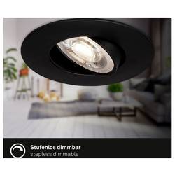 Briloner 7602035 7602035 vestavné svítidlo, třída F (A - G), LED, LED, 4.9 W, černá