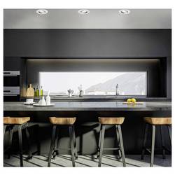 Briloner 7602034 7602034 vestavné svítidlo, třída F (A - G), LED, LED, 4.9 W, chrom (matný)