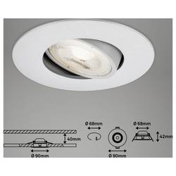Briloner 7602034 7602034 vestavné svítidlo, třída F (A - G), LED, LED, 4.9 W, chrom (matný)