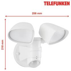Telefunken 304606TF 304606TF venkovní nástěnné LED osvětlení s PIR detektorem Energetická třída (EEK2021): F (A - G) LED LED 20 W bílá