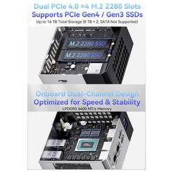 GMKtec mini PC (HTPC) K17 Intel Core Ultra 5 226V 16+512GB Intel® Core™ Ultra 5 226V 4.5 GHz 16 GB RAM 512 GB SSD Intel Arc™ 130V grafika Win 11 Pro K17 Intel
