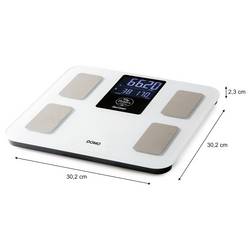 DOMO váha s diagnostikou tělesných parametrů DO9305W digitální Max. váživost=180 kg bílá