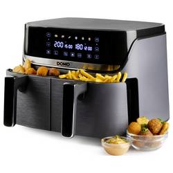 DOMO horkovzdušná fritéza 2850 W černá, stříbrná