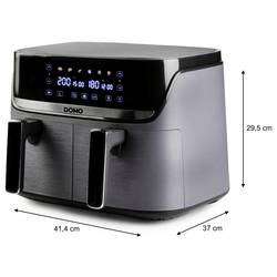 DOMO horkovzdušná fritéza 2850 W černá, stříbrná
