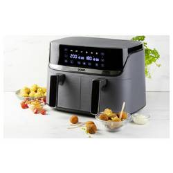 DOMO horkovzdušná fritéza 2850 W černá, stříbrná