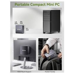 GMKtec mini PC (HTPC) G11-1 AMD Ryzen™ Embedded R2514 16+512GB AMD Ryzen Embedded R2514 3.7 GHz 16 GB RAM 512 GB SSD AMD Grafika Radeon Win 11 Pro G11-1 AMD