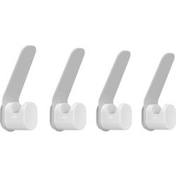 Durable šatní háček 184910 DURASTORE® Počet háků: 4 (š x v x h) 23.5 x 92 x 37 mm bílá 4 ks