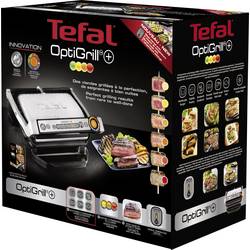Tefal Optigrill+ elektrický gril, kontaktní gril, nerezová ocel kartáčovaná, černá