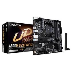 Gigabyte A520M DS3H WiFi6E Základní deska Socket (PC) AMD AM4 Tvarový faktor Micro-ATX Čipová sada základní desky AMD® A520