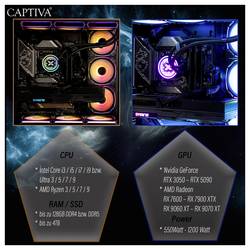 Captiva Gaming PC Highend Gaming I89-037 Intel® Core™ Ultra 9 285K 64 GB RAM 2 TB SSD Nvidia Force RTX 5080 GDDR7 Win 11 Home 89037