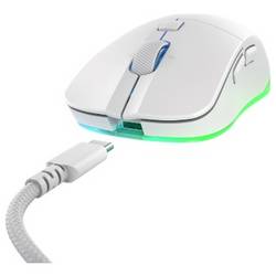 Cherry XTRFY M50 White Wireless Mouse optická myš, přenos bezdrátový, Bluetooth®, 5 tlačítko, 12000 dpi, bílá