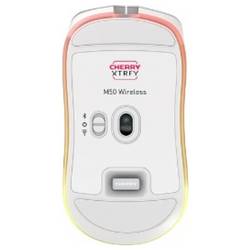 Cherry XTRFY M50 White Wireless Mouse optická myš, přenos bezdrátový, Bluetooth®, 5 tlačítko, 12000 dpi, bílá