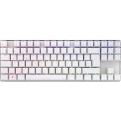 Cherry XTRFY MX 8.2 TKL Wireless RGB Bluetooth®, bezdrátový klávesnice německá, QWERTZ stříbrná, bílá RGB osvětlení a podsvícení displeje lze přizpůsobit