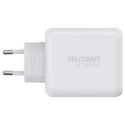VOLTCRAFT UC-70W001 USB nabíječka, GaN, 1x USB A , 2x USB-C®, 70 W, Rychlé nabíjení, USB PD 3.2, bílá