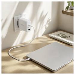 VOLTCRAFT UC-70W001 USB nabíječka, GaN, 1x USB A , 2x USB-C®, 70 W, Rychlé nabíjení, USB PD 3.2, bílá